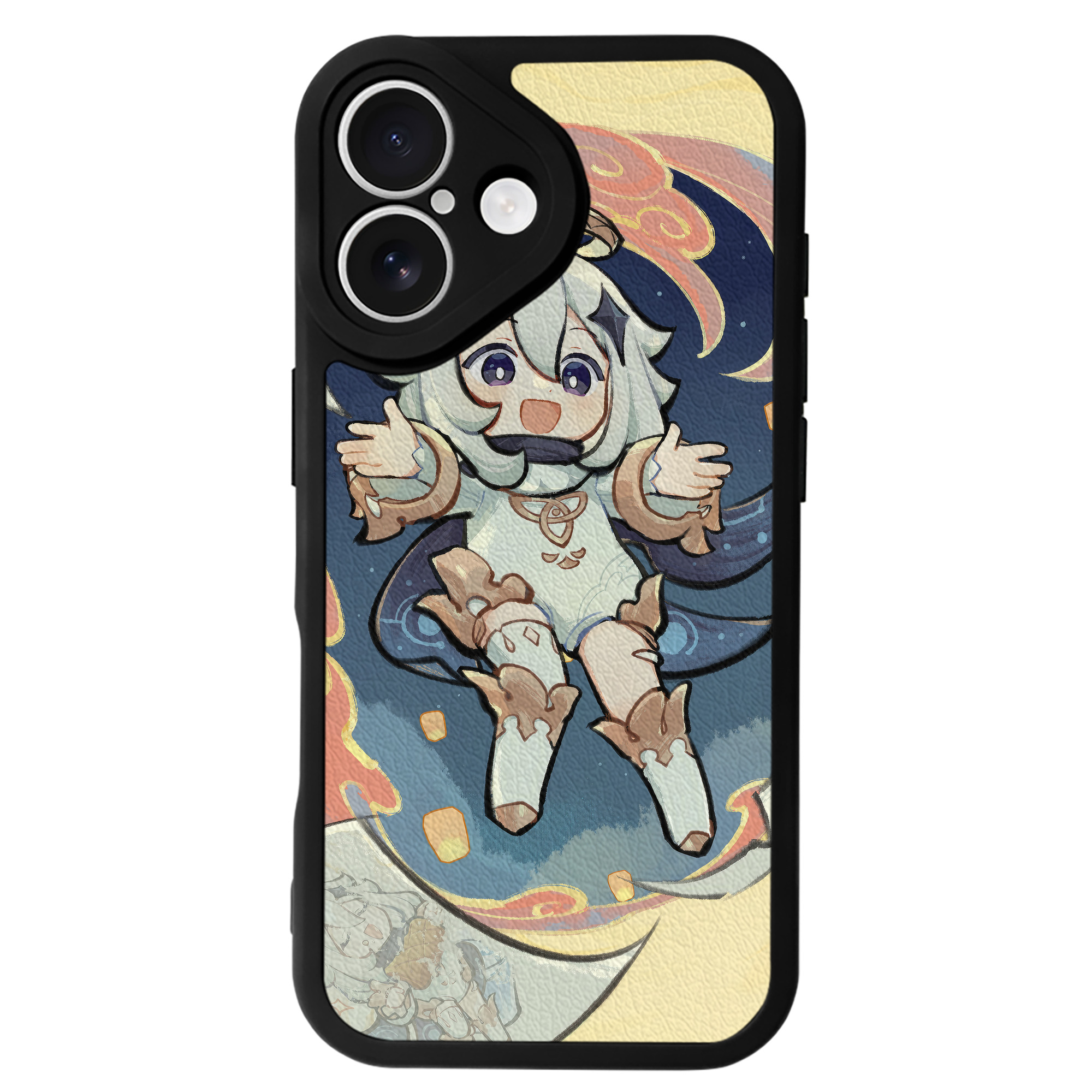 げんし神 genshin 【iPhone 16シリーズ対応】シリコンスマホケース（レザー調） 材質：シリコン